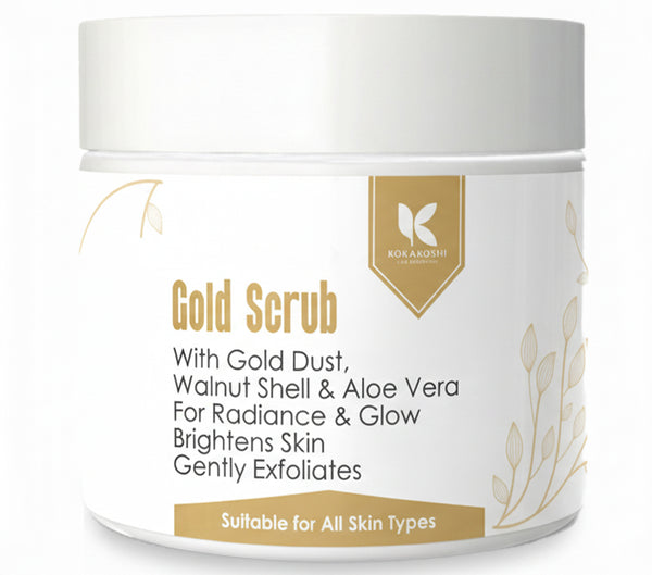 Gold Scrub – Radiance & Glow Face & Body Scrub with Gold Dust | Kokakoshi