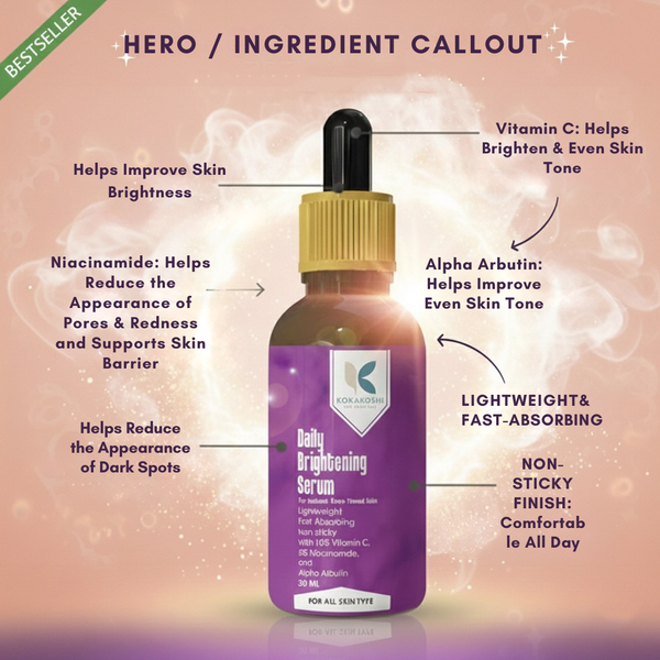 Daily Brightening 10% Vitamin C & 5% Niacinamide Face Serum | Kokakoshi