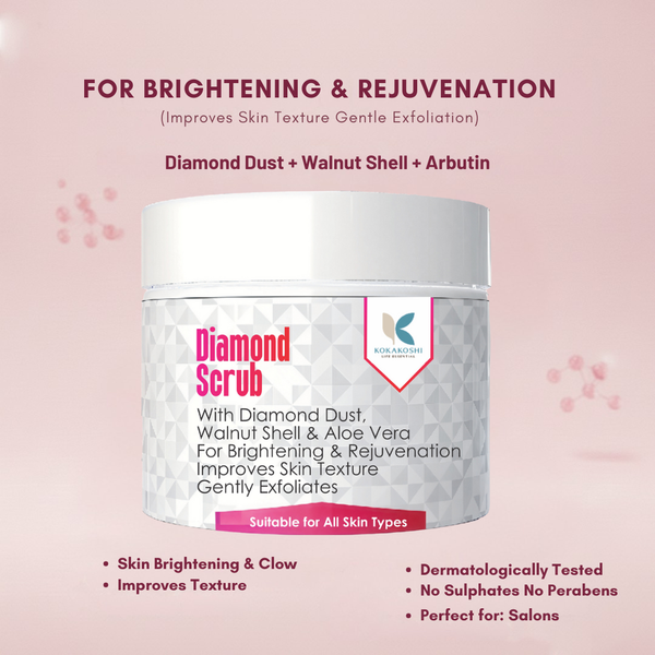 Diamond Scrub – Brightening & Glow Face Scrub with Diamond Dust | Kokakoshi