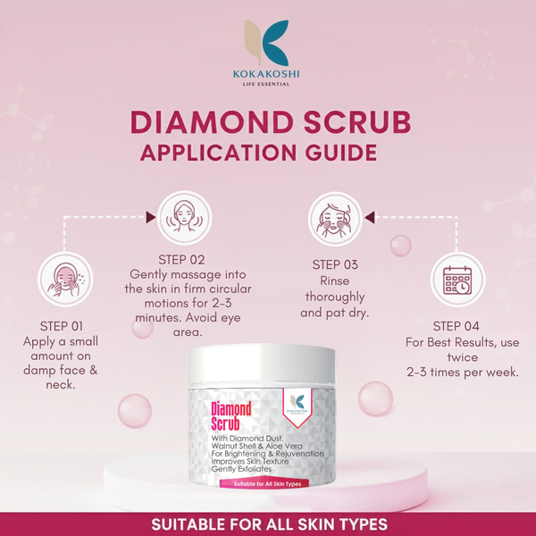 Diamond Scrub – Brightening & Glow Face Scrub with Diamond Dust | Kokakoshi