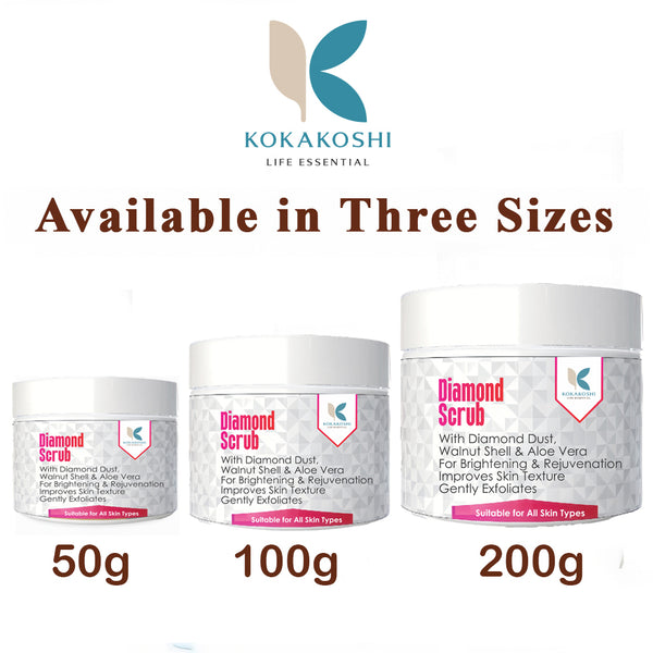 Diamond Scrub – Brightening & Glow Face Scrub with Diamond Dust | Kokakoshi