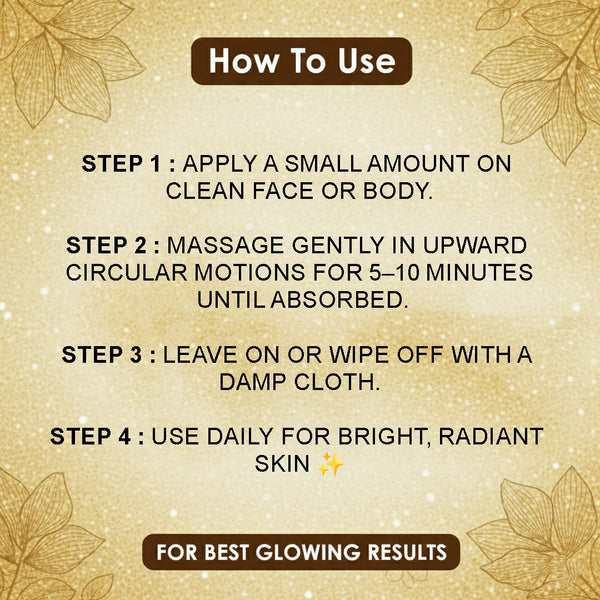 Gold Face & Body Massage Cream (400 ml) — Radiance & Luxury Nourisher | Kokakoshi