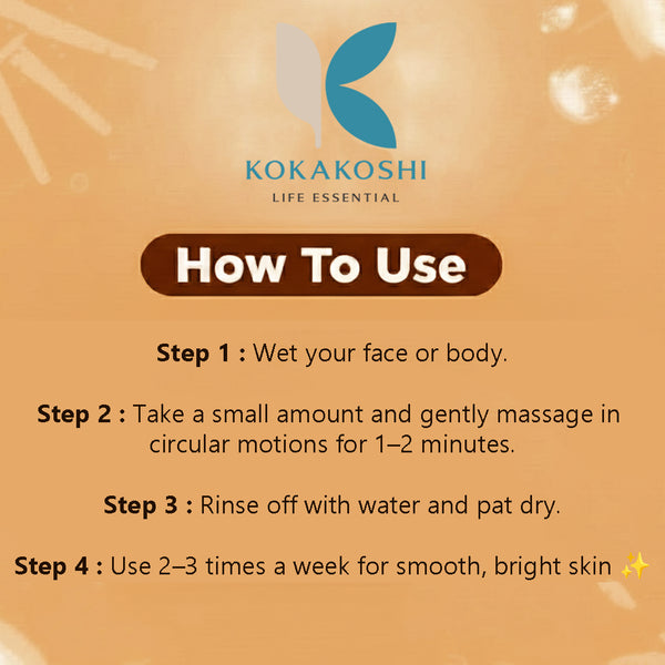 Fresh Papaya Face & Body Massage Scrub (400 ml) – Exfoliating & Skin Refreshing Scrub | Kokakoshi