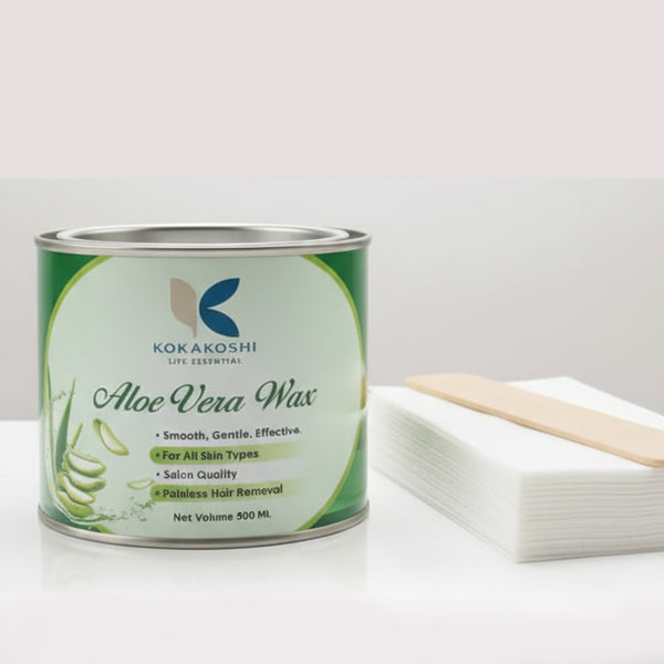 Aloe Vera Wax Soothing & Painless Salon Hair Removal Wax | Kokakoshi