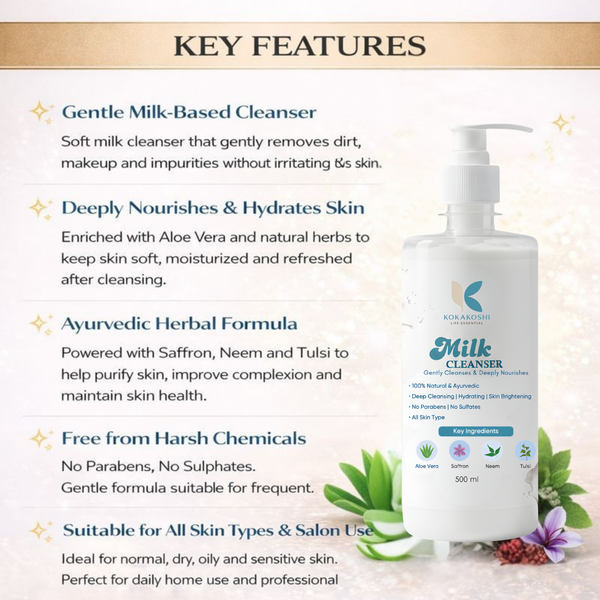 Milk Cleanser Gentle Cleansing & Deep Nourishing Face Cleanser | Kokakoshi