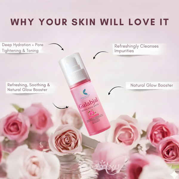 Gulabjal Hydrating & Pore-Tightening Herbal Rose Water Toner | Kokakoshi