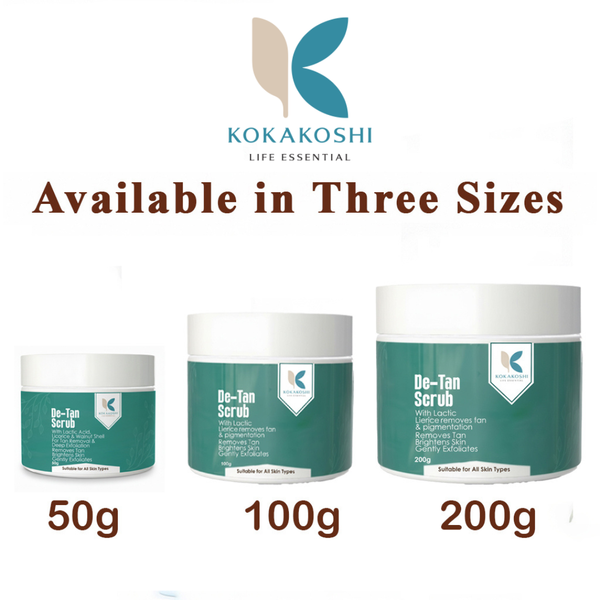 De-Tan Scrub – Tan Removal & Brightening Face & Body Scrub | Kokakoshi