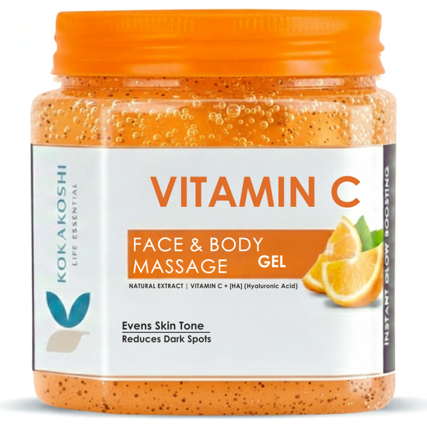 Vitamin C Face & Body Massage Gel (400 ml) – Brightening & Hydration Boost | Kokakoshi