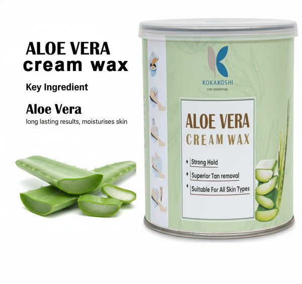Aloe Vera Cream Wax – Gentle Hair Removal & Tan Reduction | Kokakoshi