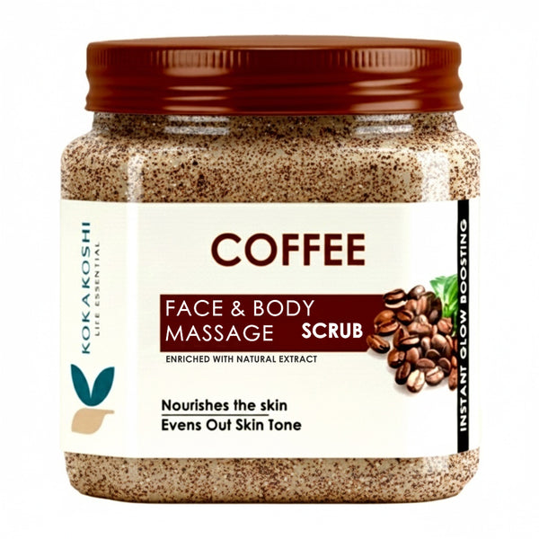 Coffee Face & Body Massage Scrub (400 ml) – Skin Polishing & Revitalizing Care | Kokakoshi