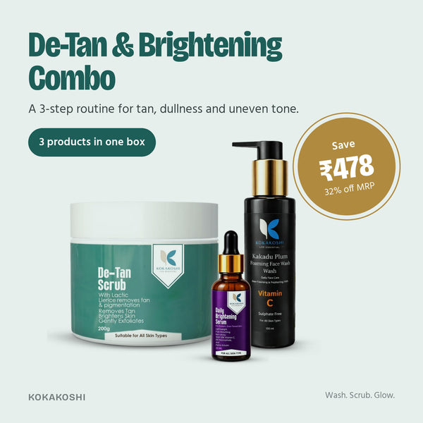 De-Tan & Brightening Combo, save ₹478 on MRP