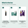 What's in the box: face wash, De-Tan Scrub and serum