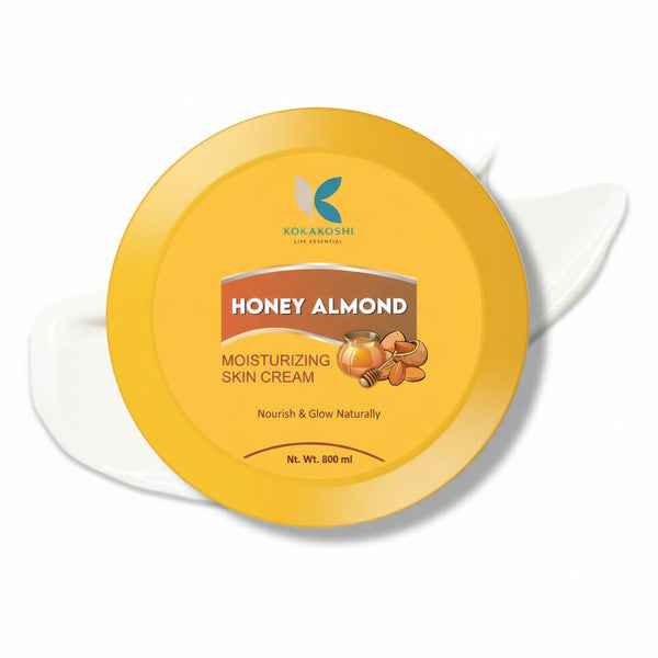 Honey Almond Moisturizing Skin Cream – Deep Nourishing & Glow Care | Kokakoshi