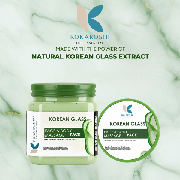 Korean Glass Face & Body Massage Pack (400 ml) – Barrier Repair & Glass Skin Glow Pack | Kokakoshi
