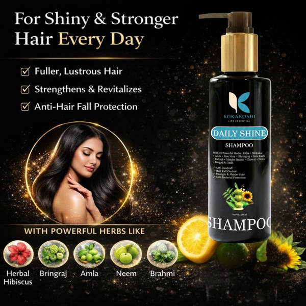 Herbal 12 Ayurvedic Herbs Hair Fall Control & Dandruff Care Shampoo | Kokakoshi