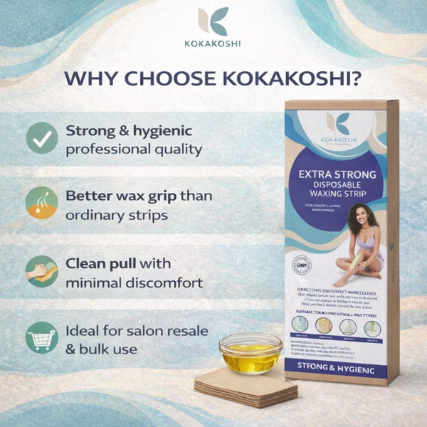 Extra Strong Disposable Waxing Strips Brown Professional Hair Removal Strips | Kokakoshi