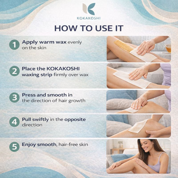 Extra Strong Disposable Waxing Strips Brown Professional Hair Removal Strips | Kokakoshi