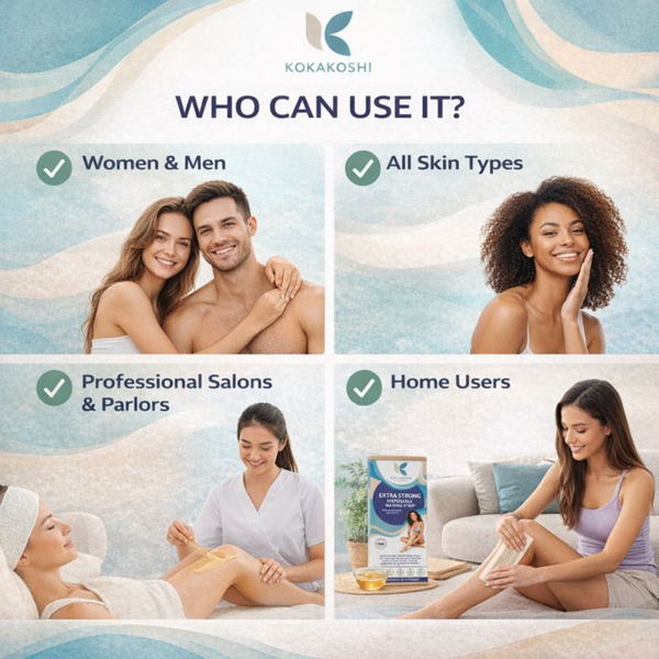 Extra Strong Disposable Waxing Strips Brown Professional Hair Removal Strips | Kokakoshi