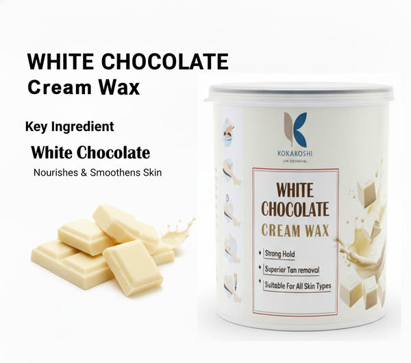 White Chocolate Wax for Hair Removal – Smooth Finish Hard Wax | Kokakoshi