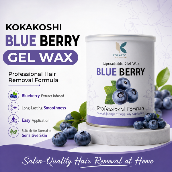 Kokakoshi Blueberry Liposoluble Gel Wax – Professional Formula | 800g