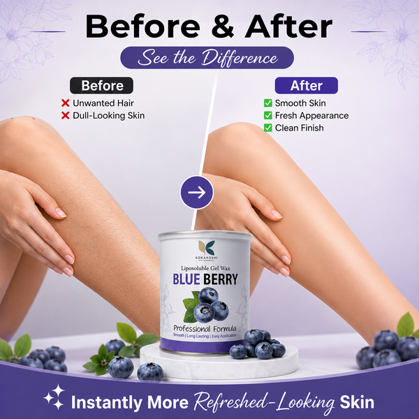 Kokakoshi Blueberry Liposoluble Gel Wax – Professional Formula | 800g