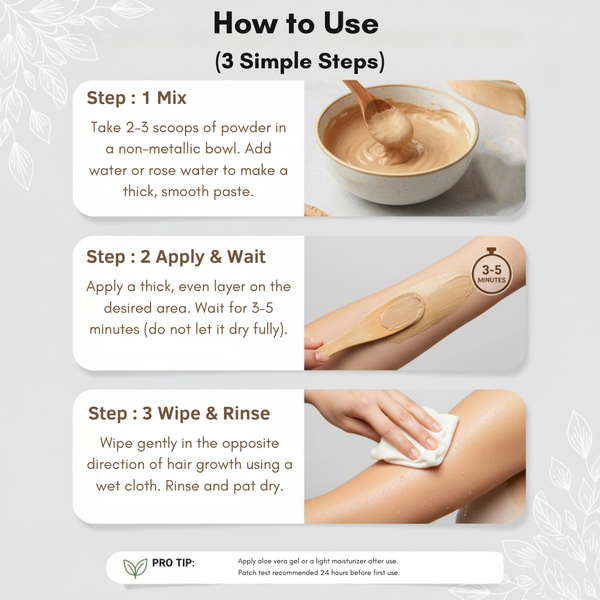 Magic Wax D-Tan 10-Minute Painless De-Tan & Glow Boost Hair Removal Powder | Kokakoshi