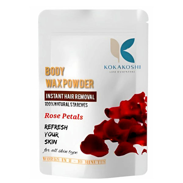 Rose Petals Body Wax Powder Soothing & Refreshing Hair Removal Wax | Kokakoshi