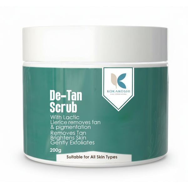De-Tan Scrub – Tan Removal & Brightening Face & Body Scrub | Kokakoshi
