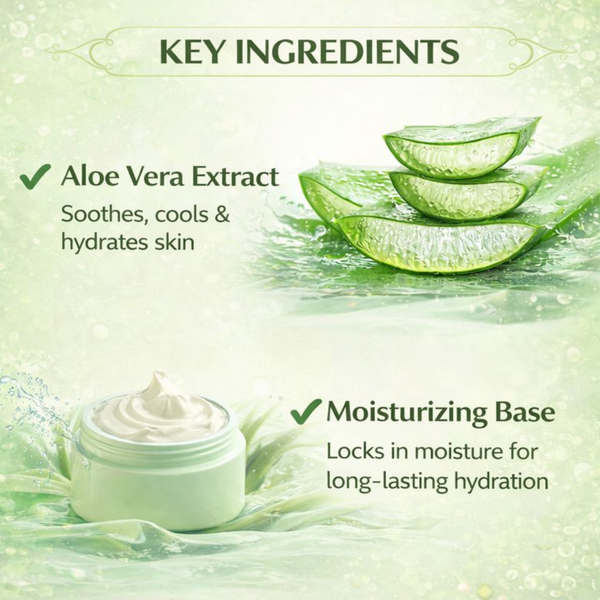 Aloe Vera Moisturizing Skin Cream – Cooling Relief & Long-Lasting Hydration | Kokakoshi