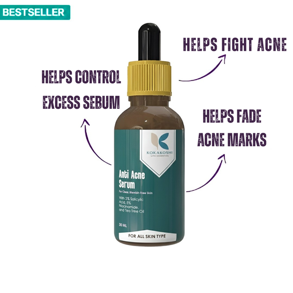 Anti Acne 2% Salicylic Acid & 5% Niacinamide Clearing Face Serum | Kokakoshi