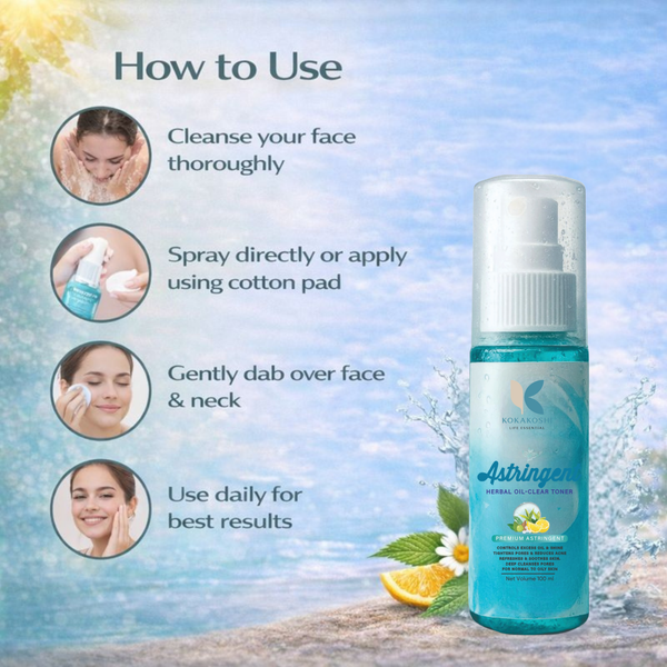 Astringent Herbal Oil Control & Pore Minimizing Toner | Kokakoshi