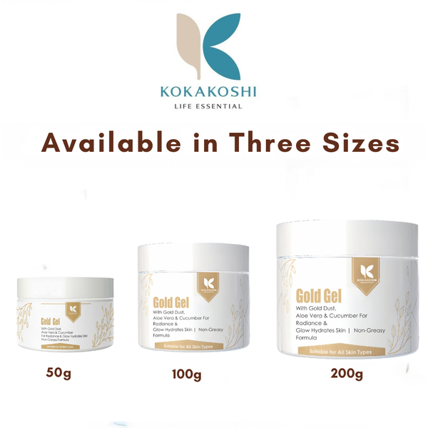 Gold Gel – Radiance & Glow Face & Body Gel with Gold Dust | Kokakoshi
