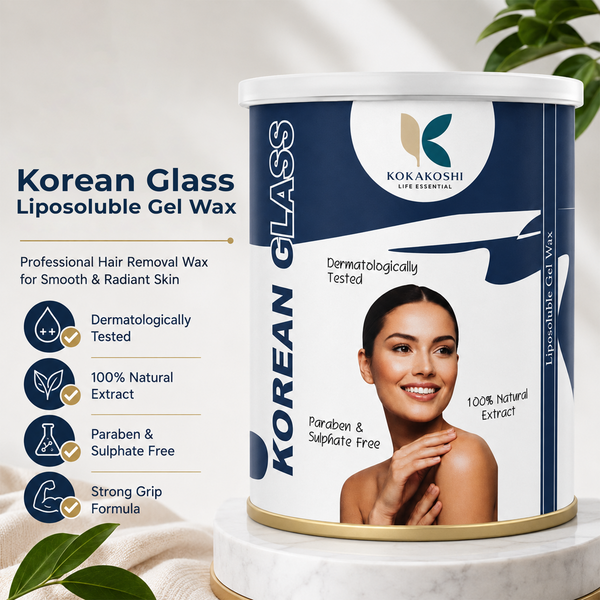 Kokakoshi Korean Glass Liposoluble Gel Wax – Paraben & Sulphate Free | 800g