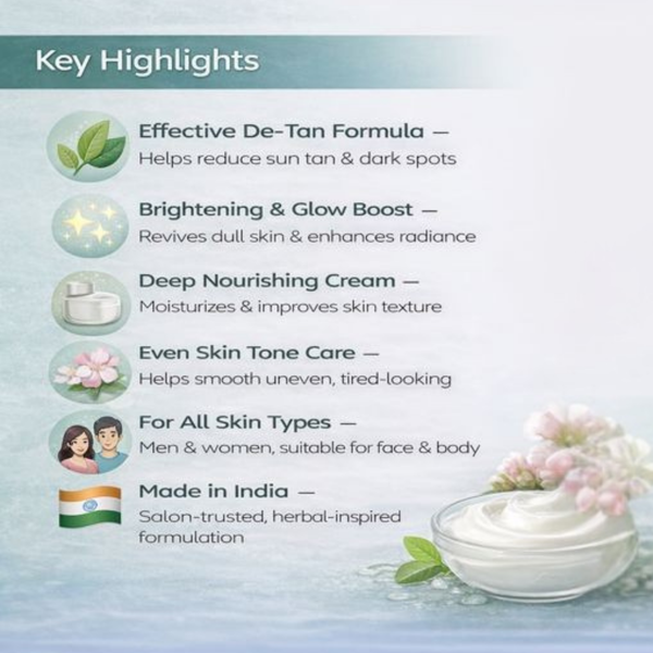 Kokakoshi De-Tan Cream – Tan Removal & Brightening Face & Body Cream