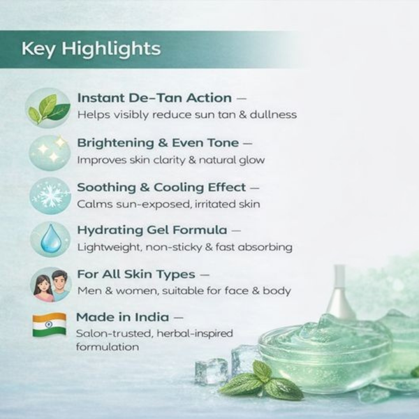 De-Tan Gel – Instant Tan Removal & Brightening Face & Body Gel | Kokakoshi