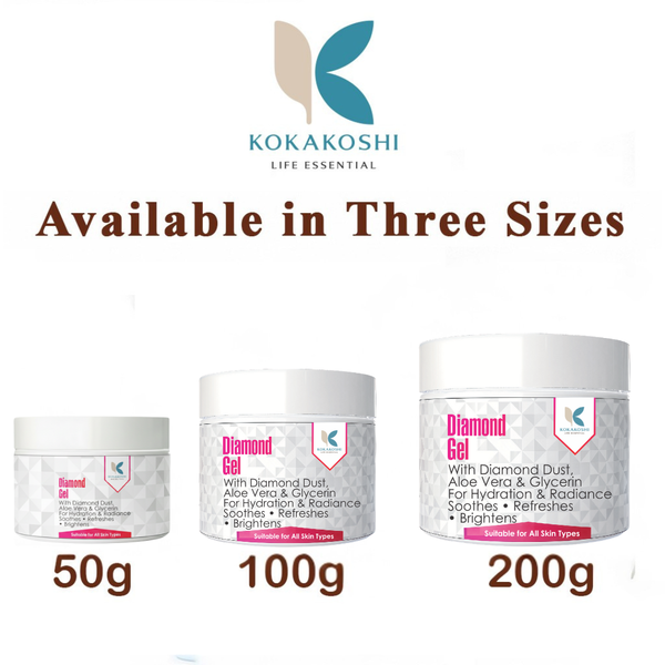 Diamond Gel – Hydrating & Brightening Face Gel with Diamond Dust | Kokakoshi