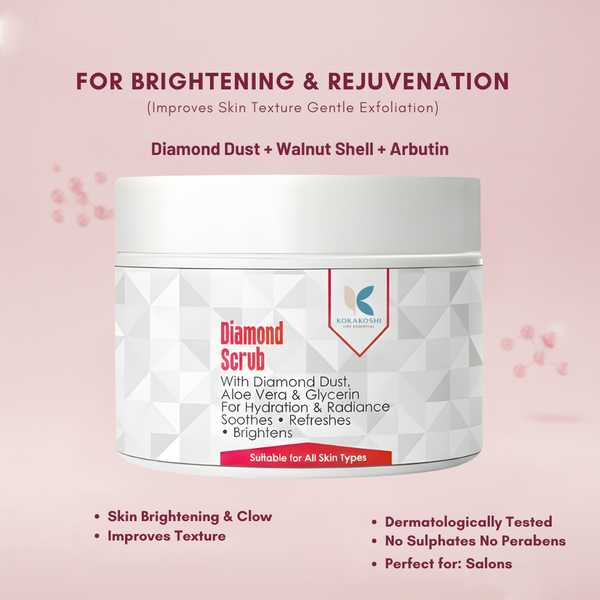 Diamond Scrub – Brightening & Glow Face Scrub with Diamond Dust | Kokakoshi