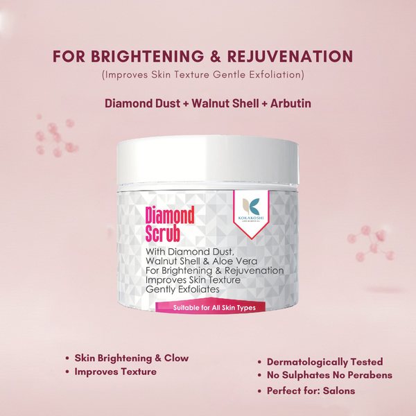 Diamond Scrub – Brightening & Glow Face Scrub with Diamond Dust | Kokakoshi