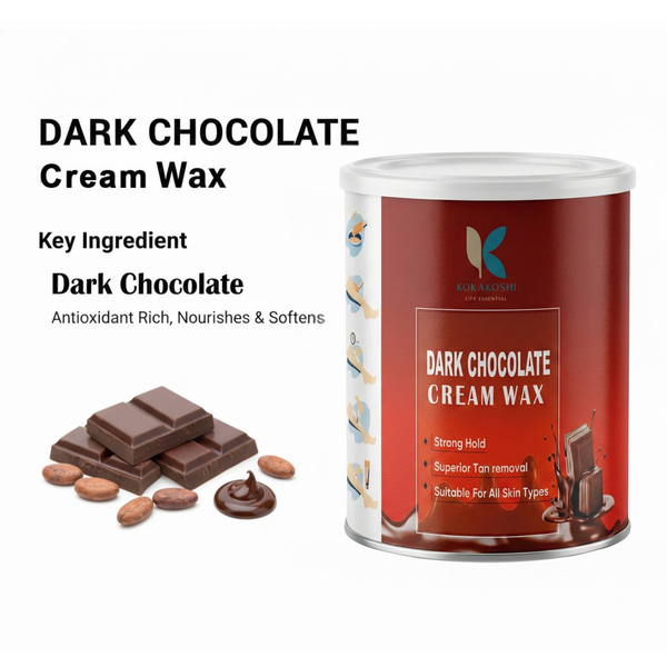 Dark Chocolate Cream Wax for Hair Removal | Strong Hold Wax – Kokakoshi