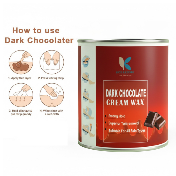 Dark Chocolate Cream Wax for Hair Removal | Strong Hold Wax – Kokakoshi