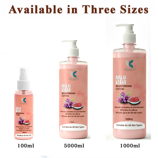 Malai Kesar Body Lotion for Deep Moisturization & Glow | Kokakoshi
