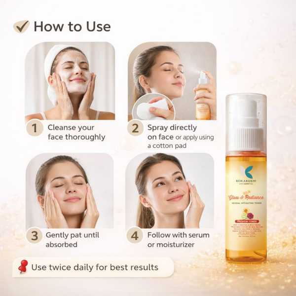 Glow & Radiance Herbal Hydrating Toner | Kokakoshi