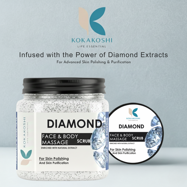 Diamond Skin Polishing & Glow Boosting Face & Body Massage Scrub | Kokakoshi 400 ml