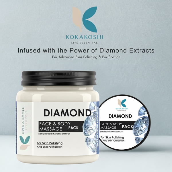 Diamond Skin Polishing & Glow Boosting Face & Body Massage Pack 400 ml | Kokakoshi