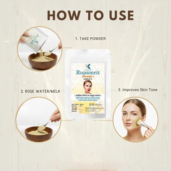 Rupamrit Herbal Face Pack Ayurvedic Glow & Nourishment Pack | Kokakoshi ( 100 g )