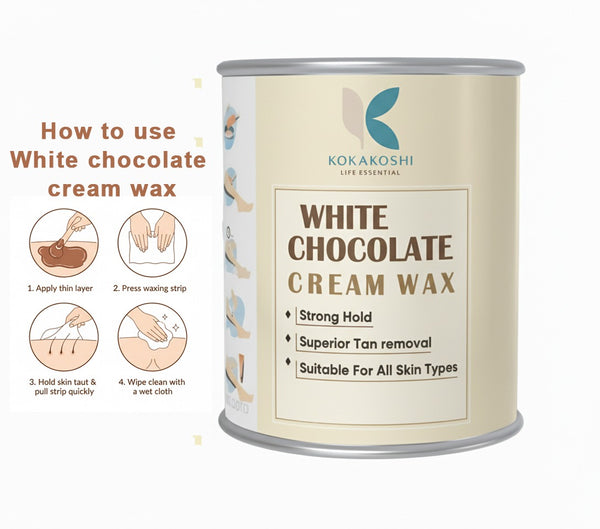 White Chocolate Wax for Hair Removal – Smooth Finish Hard Wax | Kokakoshi