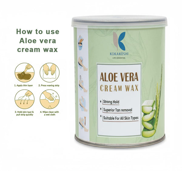 Aloe Vera Cream Wax – Gentle Hair Removal & Tan Reduction | Kokakoshi