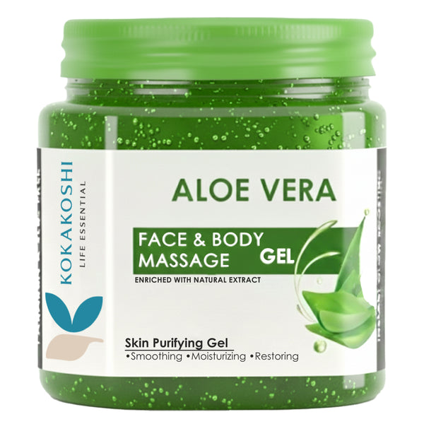 Aloe Vera Face & Body Massage Gel (400 ml) – Soothing & Hydrating Care | Kokakoshi