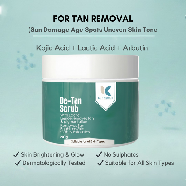 De-Tan Scrub — Tan Removal & Brightening Face & Body Scrub