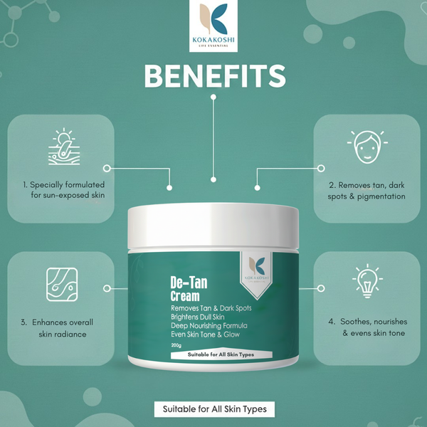 Kokakoshi De-Tan Cream – Tan Removal & Brightening Face & Body Cream